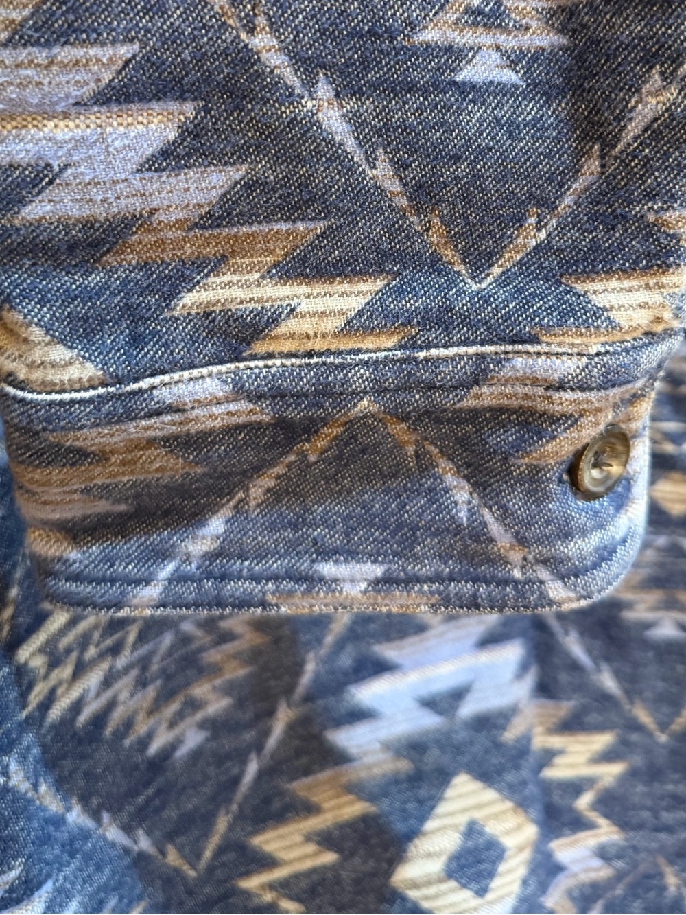 Faherty Brand Organic Cotton Blanket Hoodie in Evening Ridge Size Large! - Picture 11 of 11